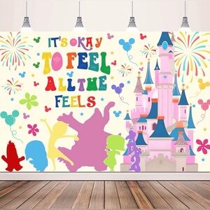 IT'S OKAY TO FEEL ALL THE FEELS Backdrop, 3 x 5, Disney Movie InSide Out
